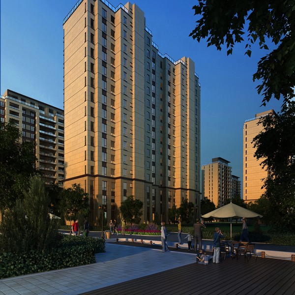 modern apartment building 3d max - 3D Building 021... by sundynasty